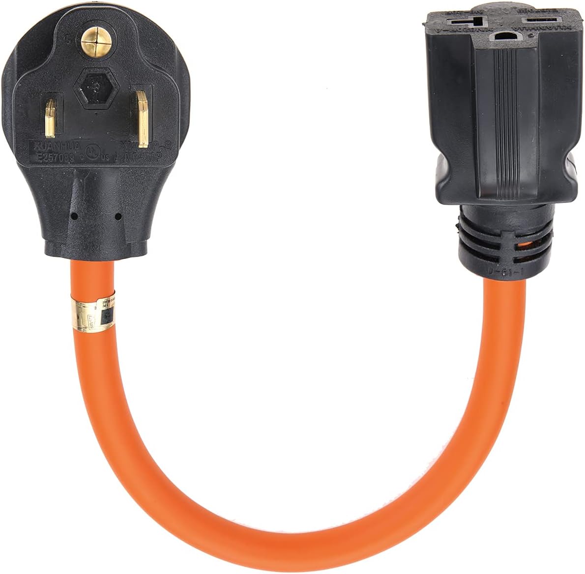 NEMA 6-50P to 6-15R/6-20R Welder Adapter Cord, NEMA 3 Prong Male Plug to 3 Prong Female Power Cord Adapter Converter for EV Charger Welder Generator Extension Cord, STW, 50 Amp, 250V, 1.5FT