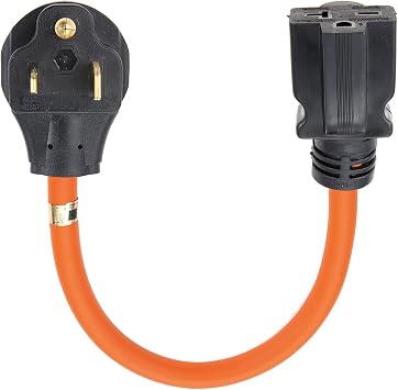 NEMA 6-50P to 6-15R/6-20R Welder Adapter Cord, NEMA 3 Prong Male Plug to 3 Prong Female Power Cord Adapter Converter for EV Charger Welder Generator Extension Cord, STW, 50 Amp, 250V, 1.5FT