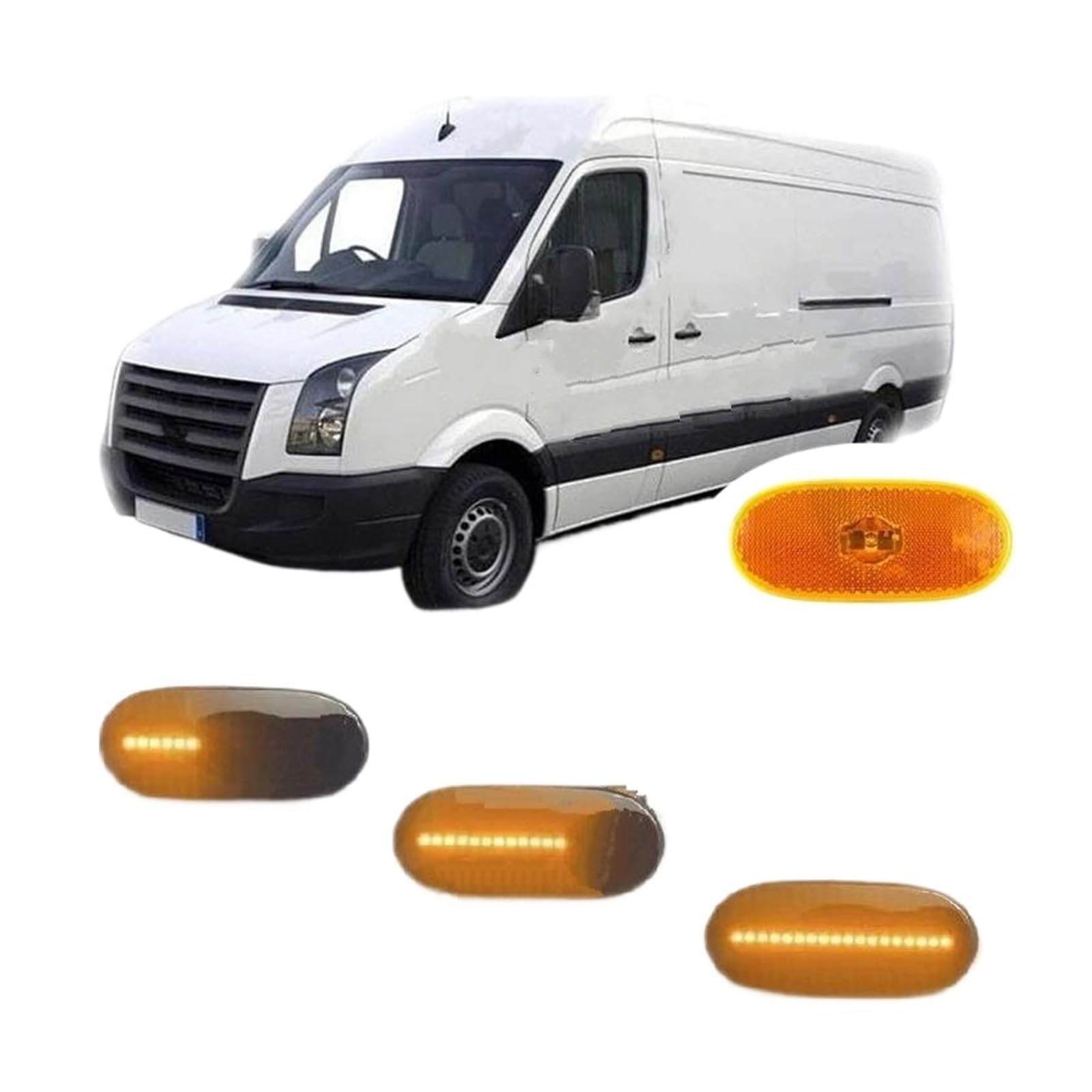 Genérico Intermitente Para VW Para Crafter I 30-55 2E 2006-2011 Facelift 2016 indicador LED dinámico lateral luz señal giro Luces Giro Indicadoras