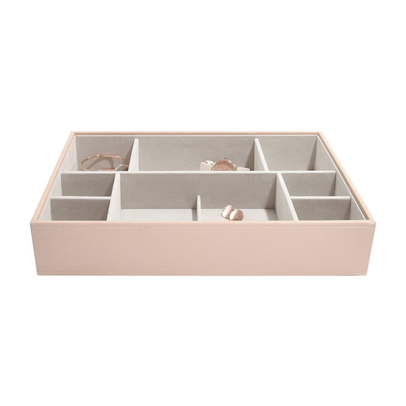 Stackers Blush Pink Supersize Jewellery Box Watch & Accessory Layer
