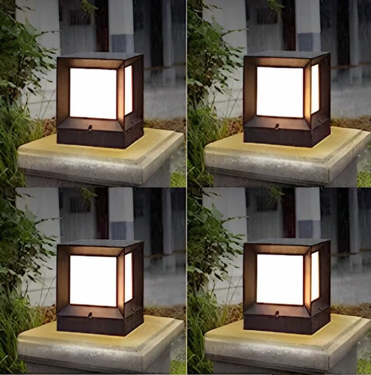 Waterproof Outdoor Gate Light for Home & Garden (Bulbnot Incl.) (Pack of 4)