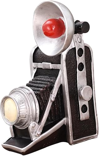 Ornamento de cámara vintage creativo retro modelo de cámara resina artesanía foto apoyo para oficina hogar diciembre