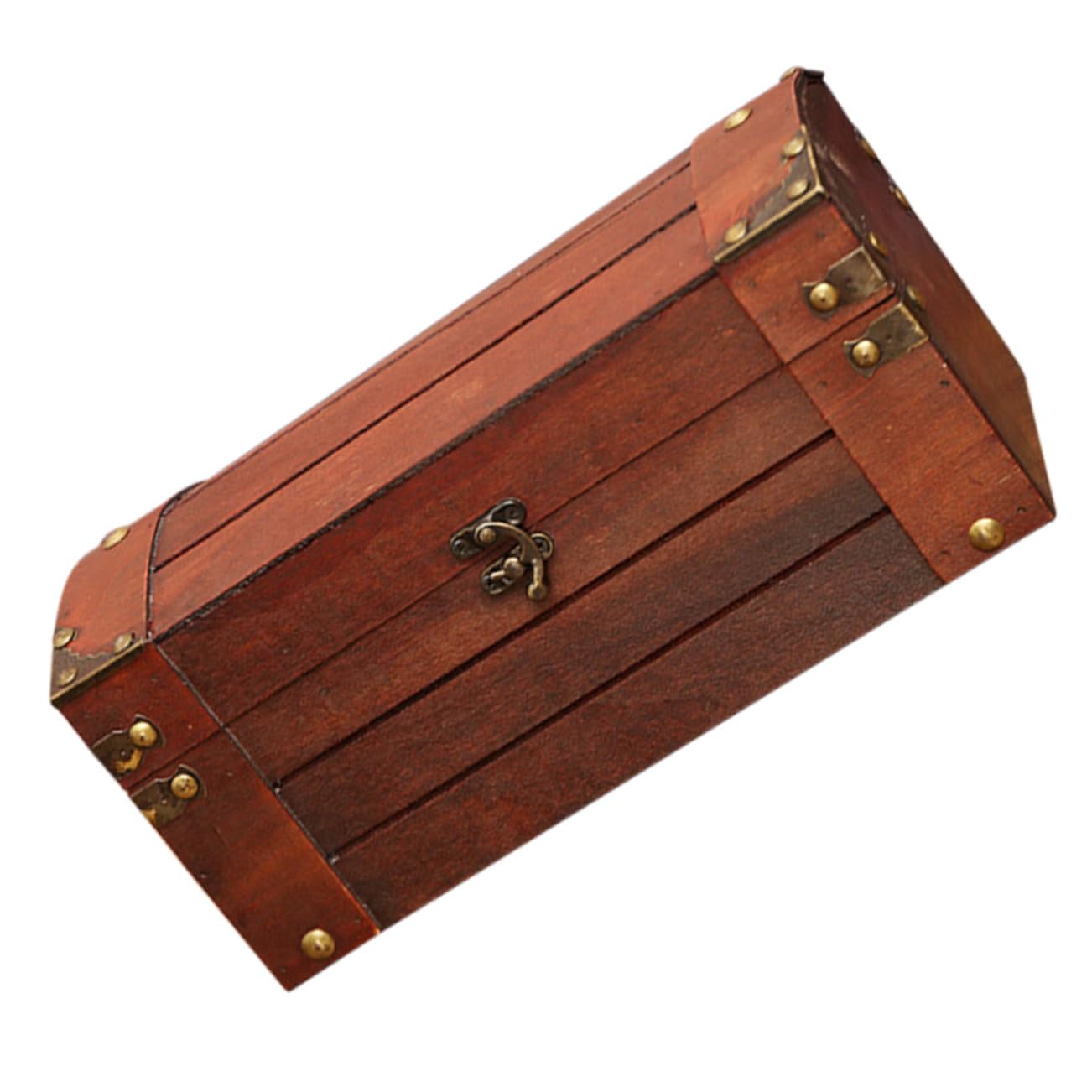 Antike Holzkiste mit Vintage Design Dekorative Aufbewahrungskiste für Schmuck und Fotografie als Stilvolles Requisit