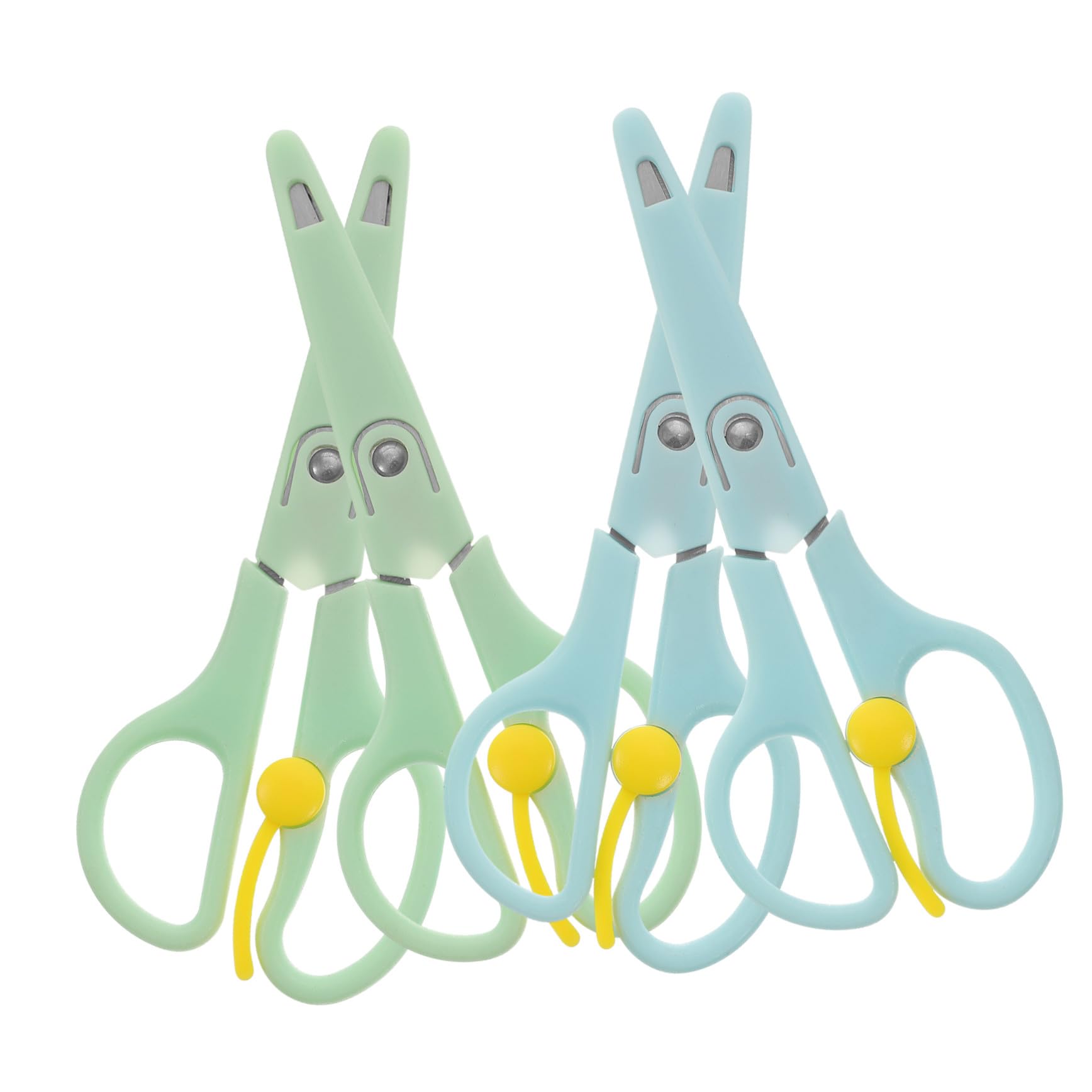 Angoily 16 Pièces Ciseaux de Sécurité pour Garçon Fille Acier Inoxydable Ciseaux à Bouts Ronds Ergonomiques Adaptés Aux Garçons et Filles pour Découpage Papier Bricolage et Scrapbooking