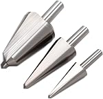Driak 3pcs 16-30.5mm,5-20mm,3-14mm HSS Taper Power Drill Bit Umbrella Step Drill Set Cone Chamfer Cutter