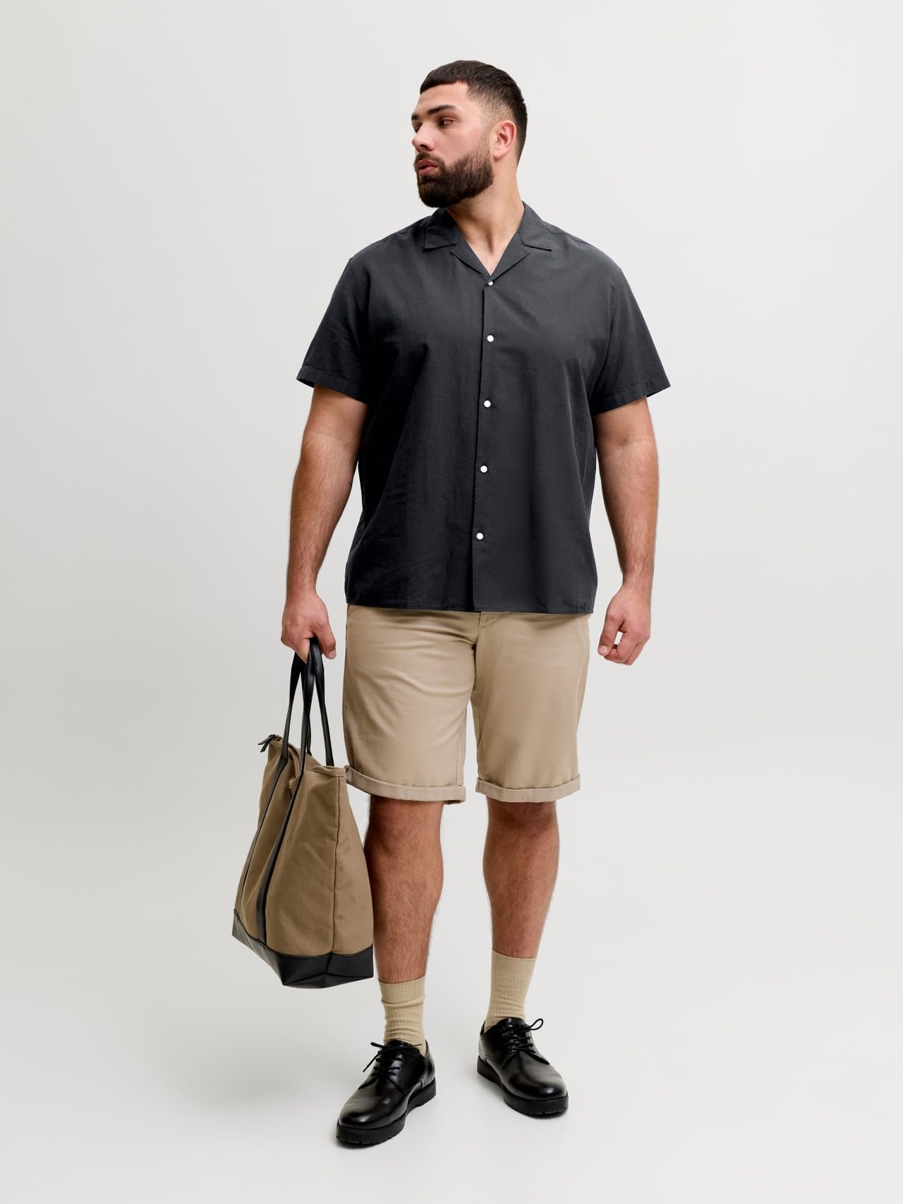 JACK & JONES Plus Size Camisa De Popelín Corte Regular