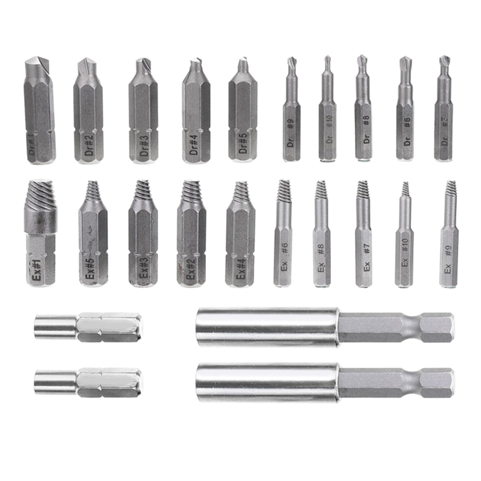 Shurhome 24Pcs Damaged Screw Extractor Drill Bit Set Stripped Screw Extractor For Extractor With