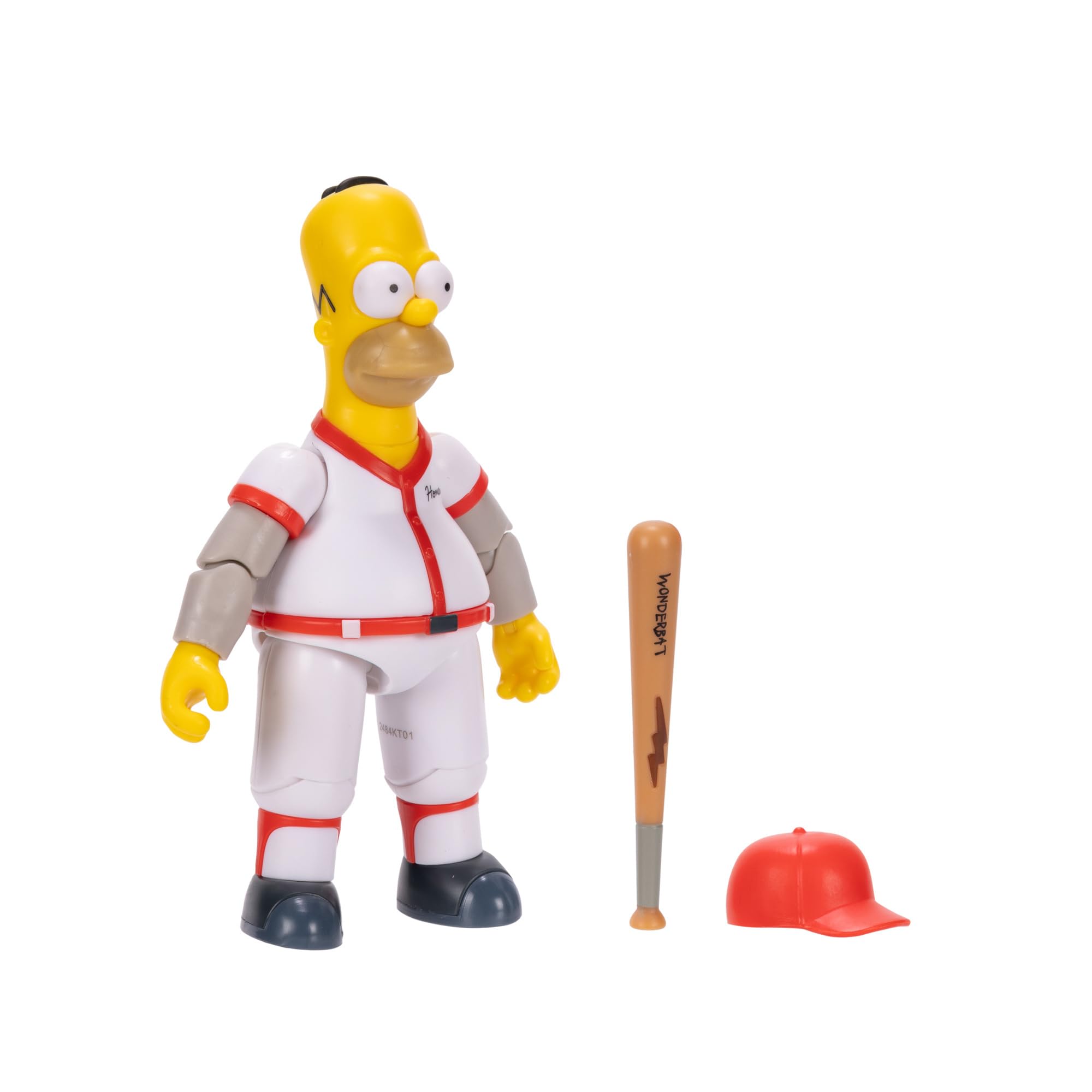 The Simpsons Action Figure da baseball Homer da 12,7 cm, con mazza e cappello rimovibile Wave #3