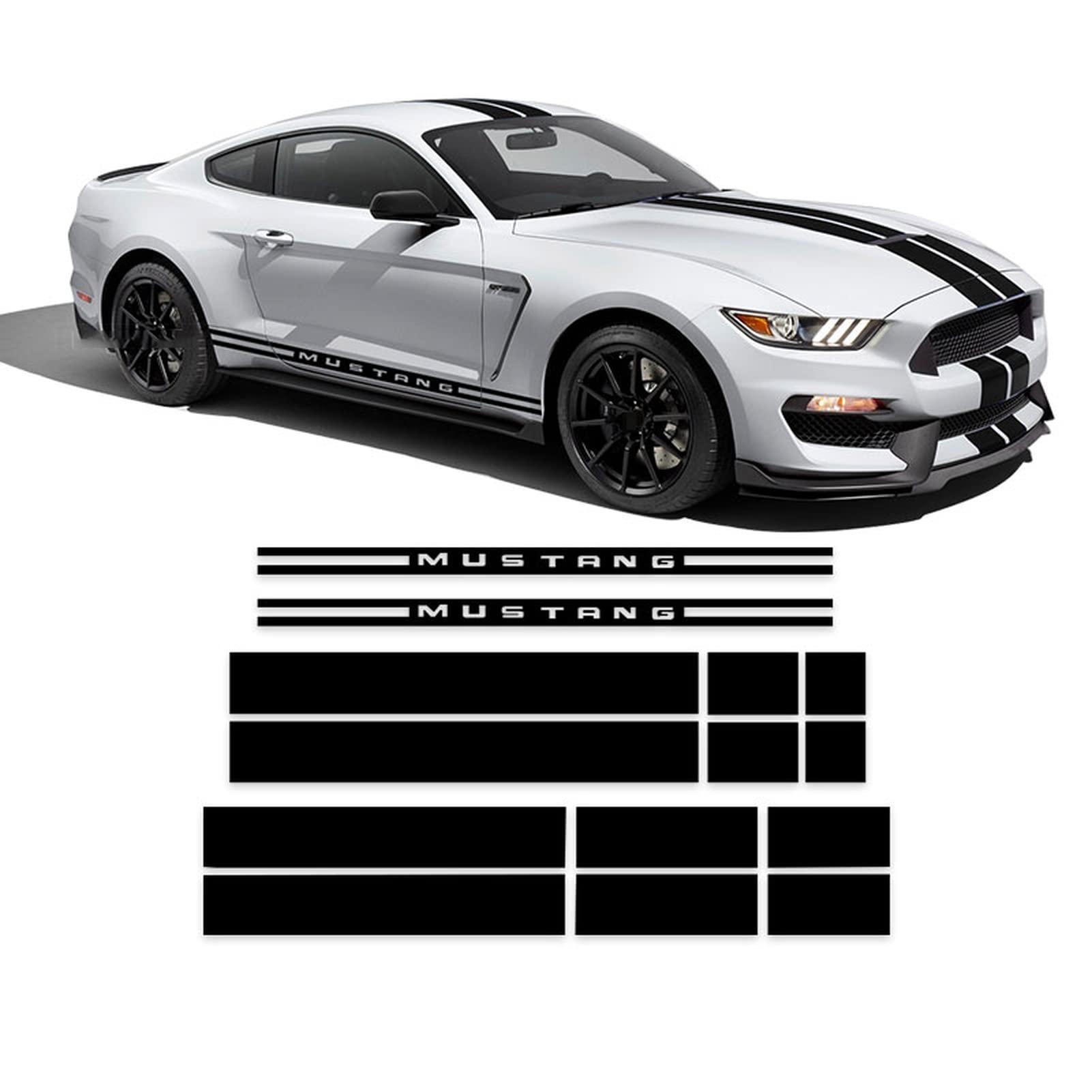 Buy PSAJDGW Door Side Stripes Skirt Sticker Car Hood Roof Rear Trunk