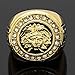 L & L Nation Mens Hip Hop Rings 14k Gold Plated Iced Medusa Face Head Cz Round Style Pinky Big Ring 7 8 9 10 11 12 (8)