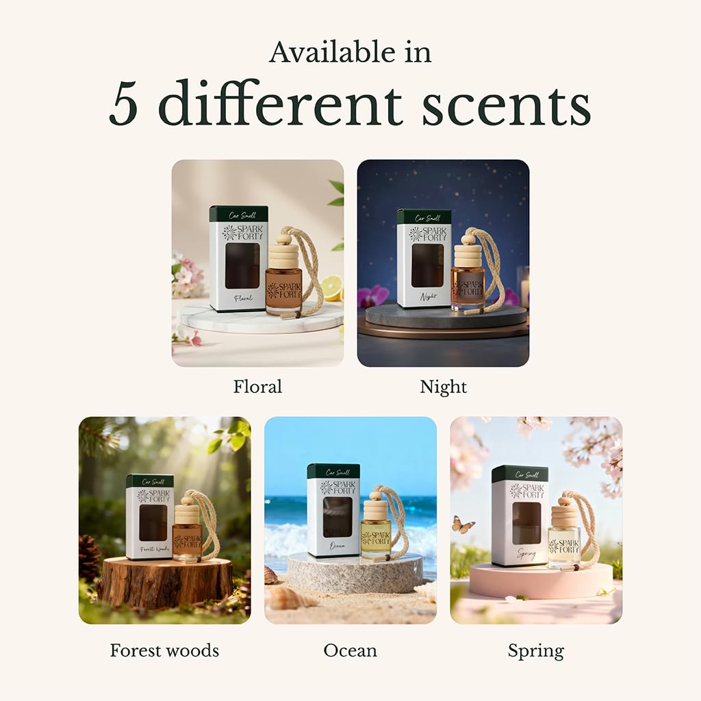 Spring Car Perfume Car Air Freshener 30-Day Luxury Hanging Diffuser Essential Oil Perfume Gift for Men Women Amber — view 7