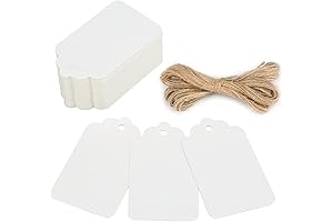 G2PLUS Price Tags, White Paper Gift Tags