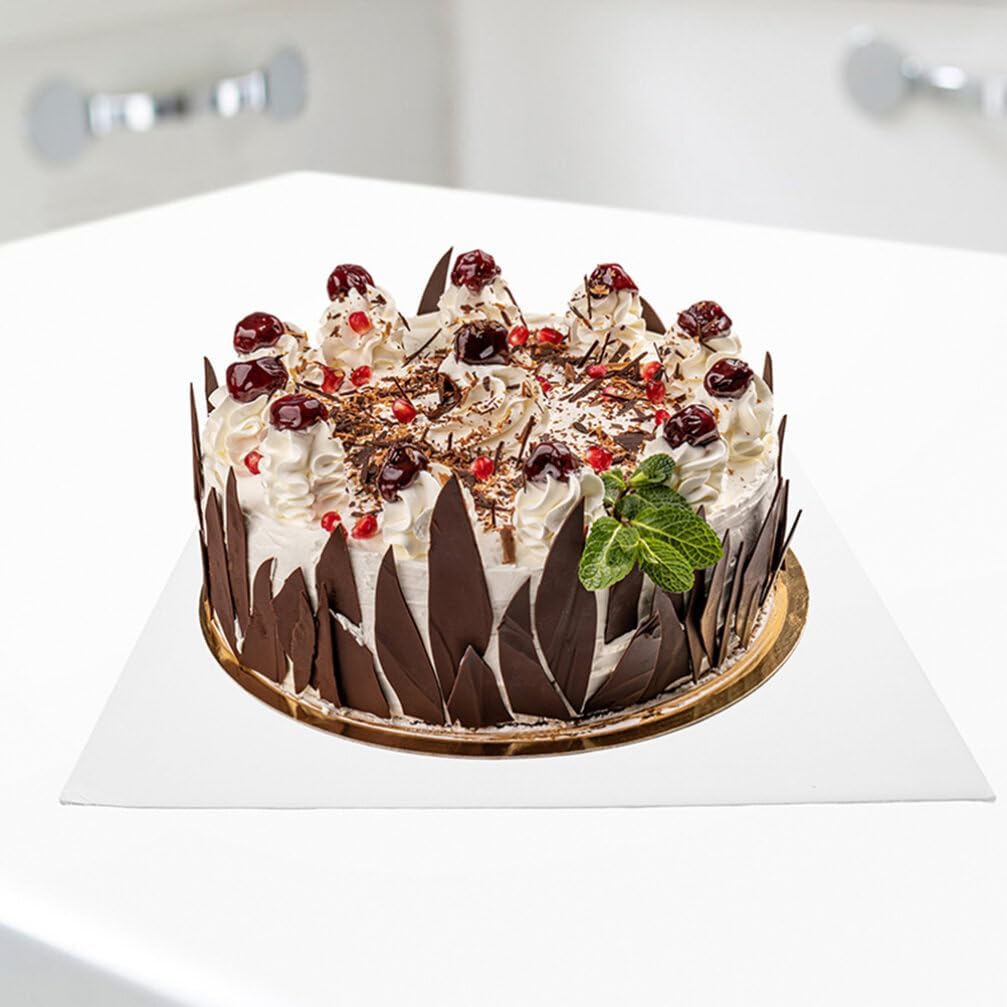 6pcs Thickened Square Cake Base Boards Food Grade Cardboard Cake Trays for Weddings Birthdays Parties and Daily Use Design Polished Surface for Easy Decoration