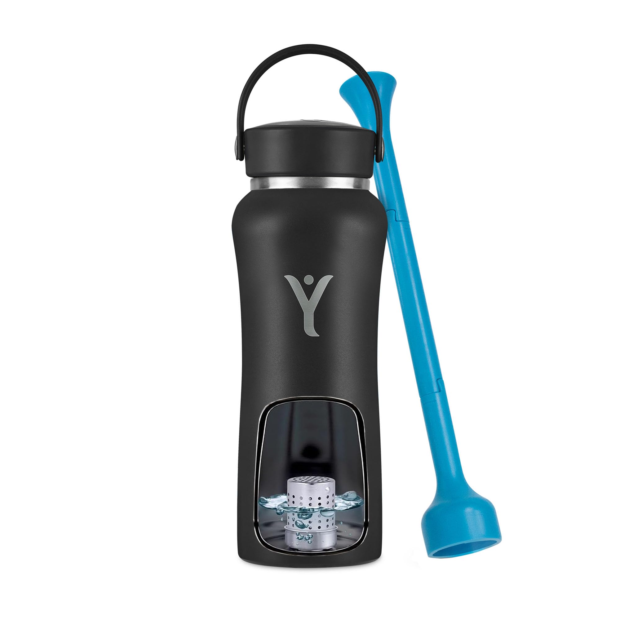 DYLN Hydrogen Water Bottle | Create Hydrating Alkaline Hydrogen-Rich Water Up to 9 pH | Vacuum Insulated Stainless Steel Water Bottle | Keeps Water Cold for 24 Hours