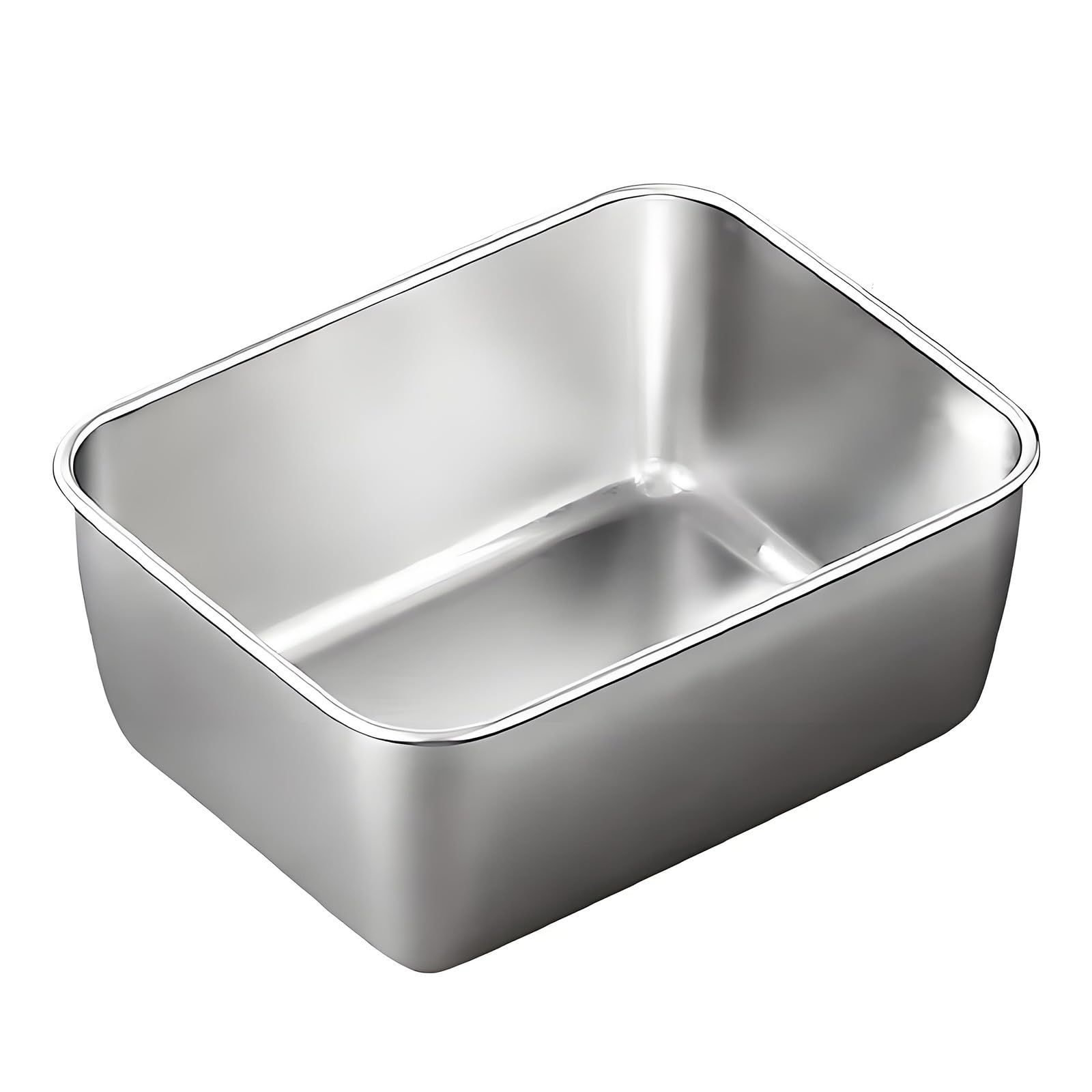 MCAOAL Stainless Steel Look Kitchen Container for Home Dining Fridge and Shelf Organization Meal Prep Food Storage Tray Serving Tray