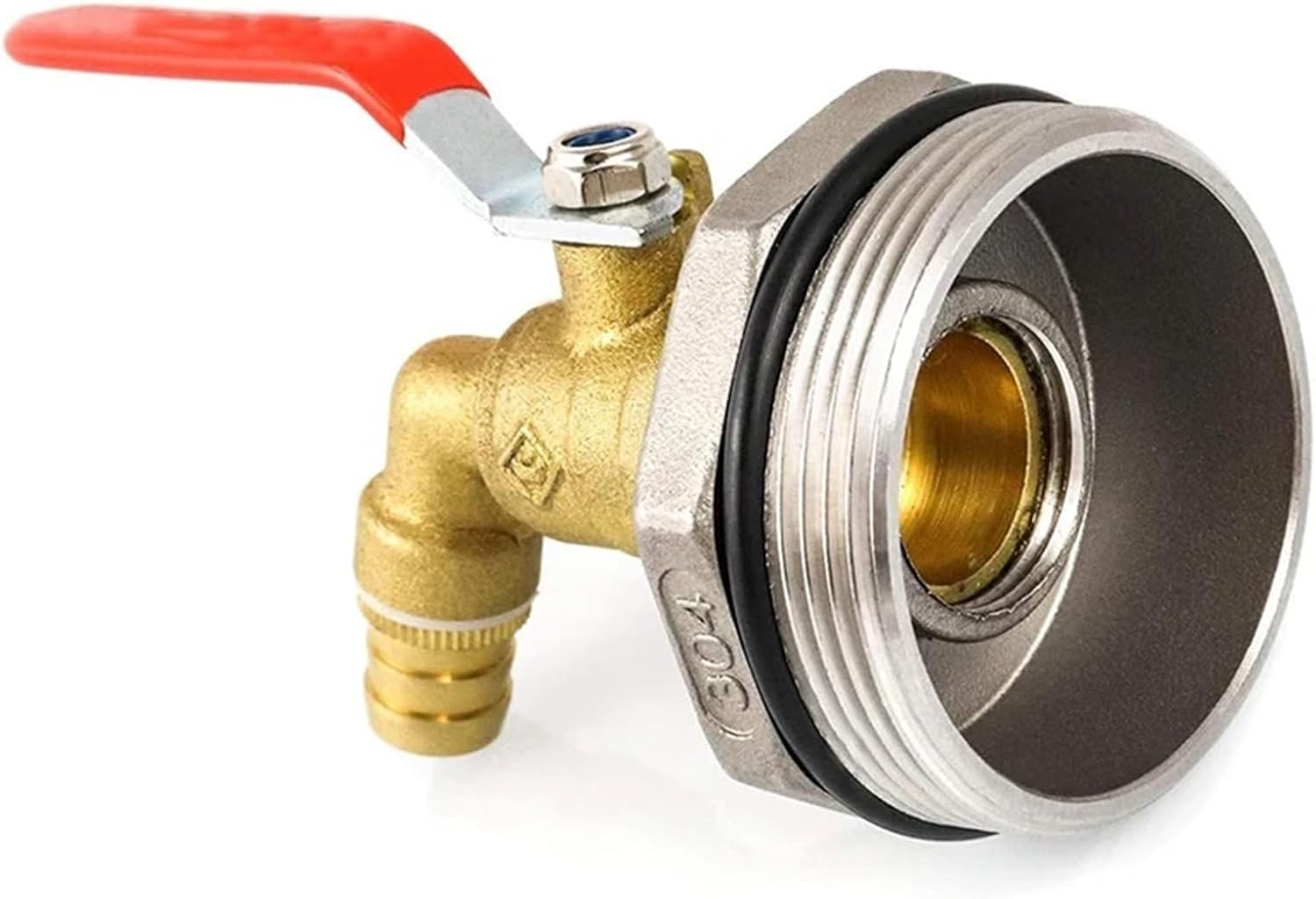 2 Inch Drum Faucet Brass Barrel with Gasket for 55 Gallon HOT for Outdoor Plastic Bucket Water Tanks