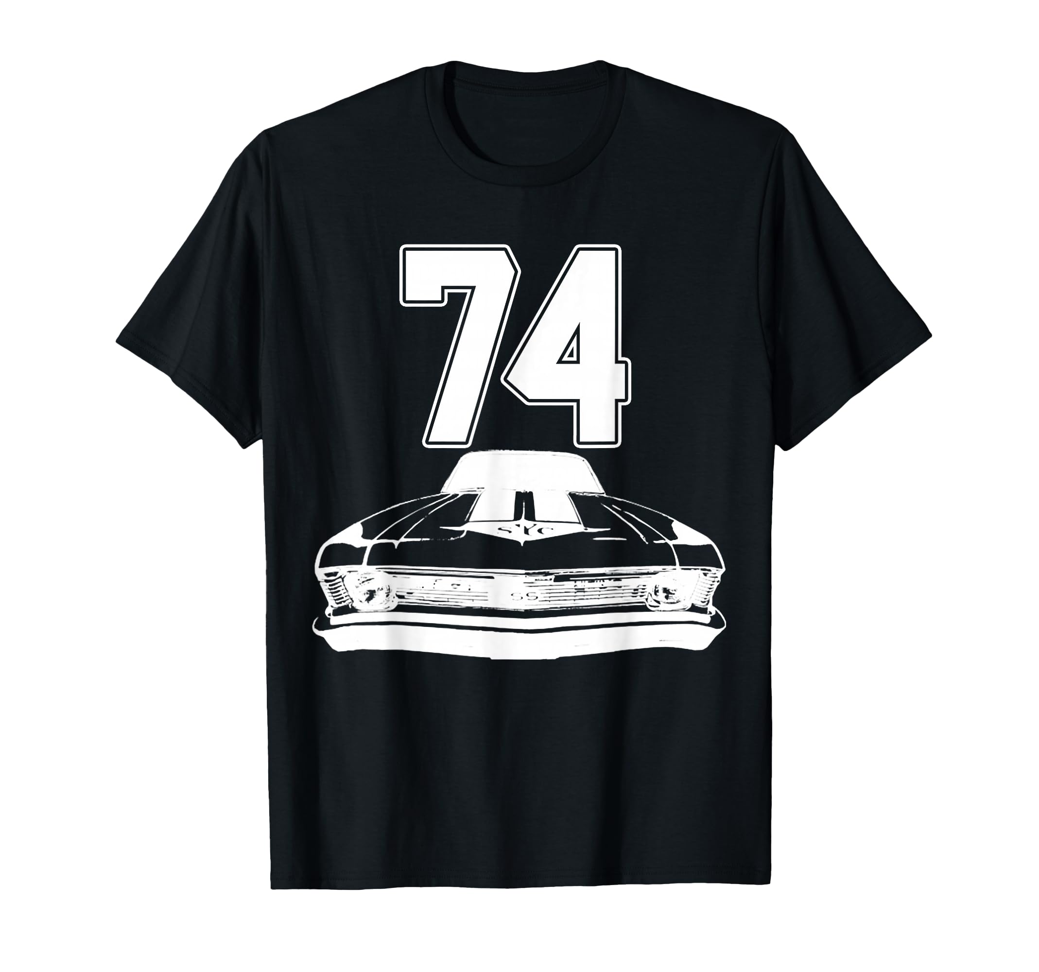 1974 74 Chevys Nova 2 Classic Car Old School Muscle Car T-Shirt