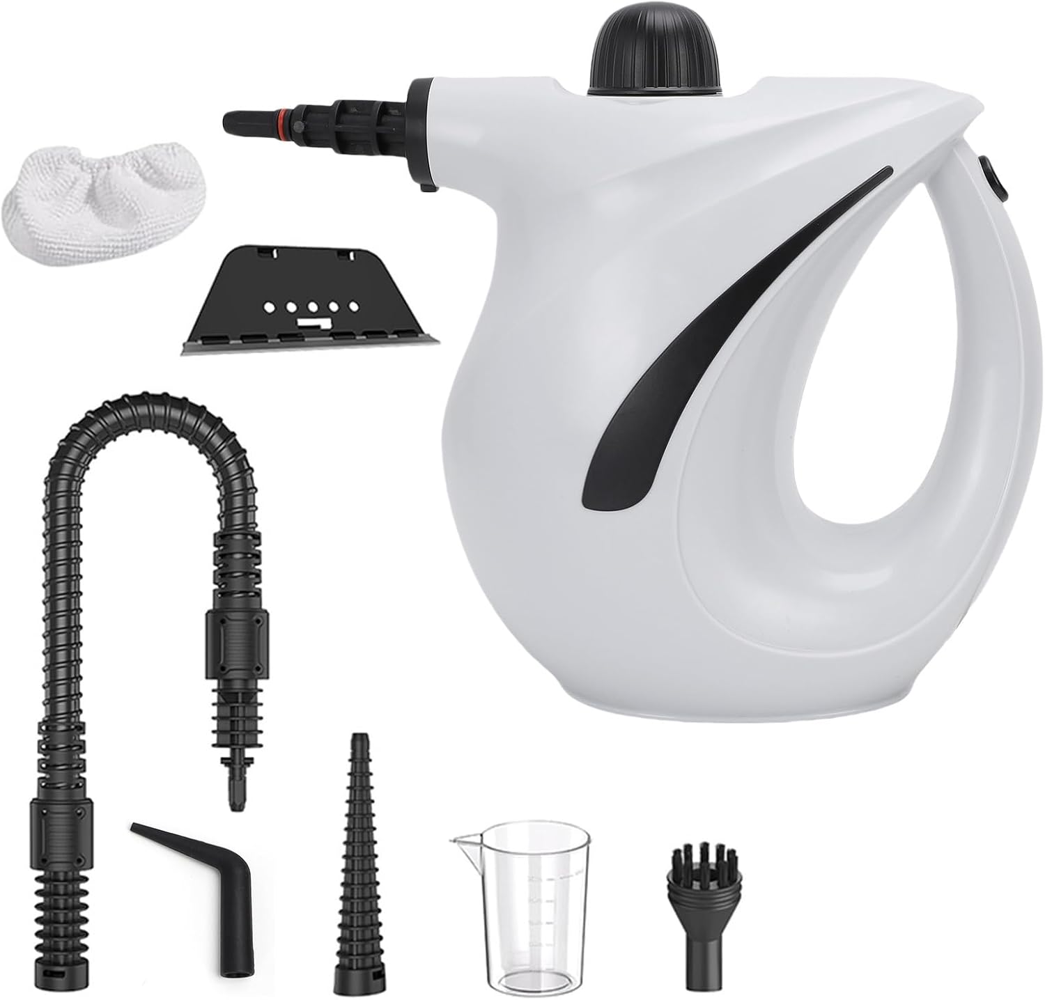 Hilitand 700ML High Pressure Steam Cleaner, Quickly Heat Up with 2 Speed Control for Kitchen Bathroom Car Cleaning, Kills Dust (White)