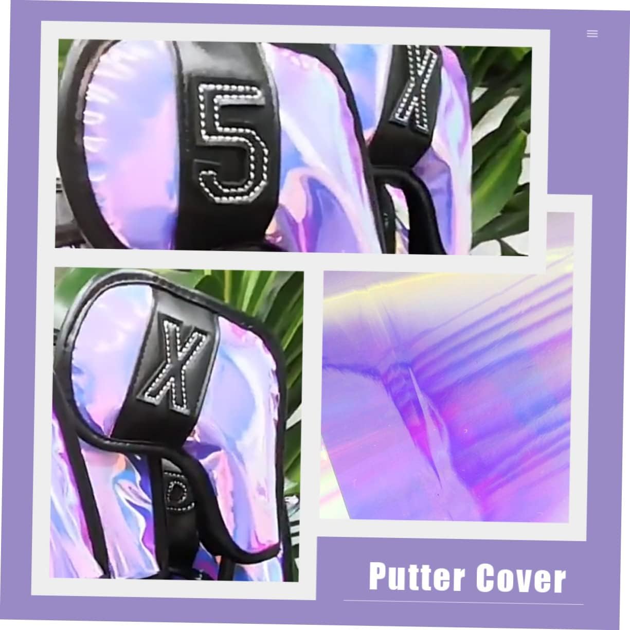 Mikikit 10pcs Professional Golf Club Covers Delicate Driver Convenient Putter and Iron Head Covers with Breathable Design and Durable Material for All Golfers