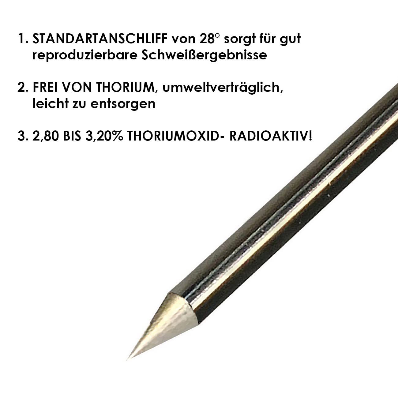 Wolfram Elektrode W+Oxid (pink), WIG-Schweißen, Strahlungsfreie Lymox Elektrode geeignet für alle WIG- und Plasma-Schweißverfahren, ideal für das automatisierte Verfahren, universell einsetzbar