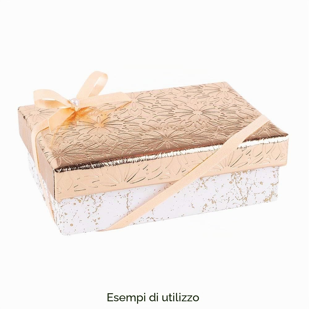 Ideen mit Herz scatole regalo con coperchio | di cartone robusto | set da 10 | 10 misure diverse l'una nell'altra, da grandi a piccole | ideale per compleanno | rettangolare | da 8,5 a 24 cm