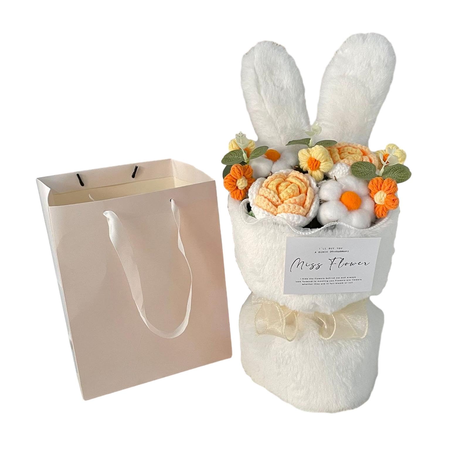 かぎ針編み 花束型リース 約10cm Amazon｜Folpus かぎ針編みの花の花束 すでに作られた完成品 かぎ針