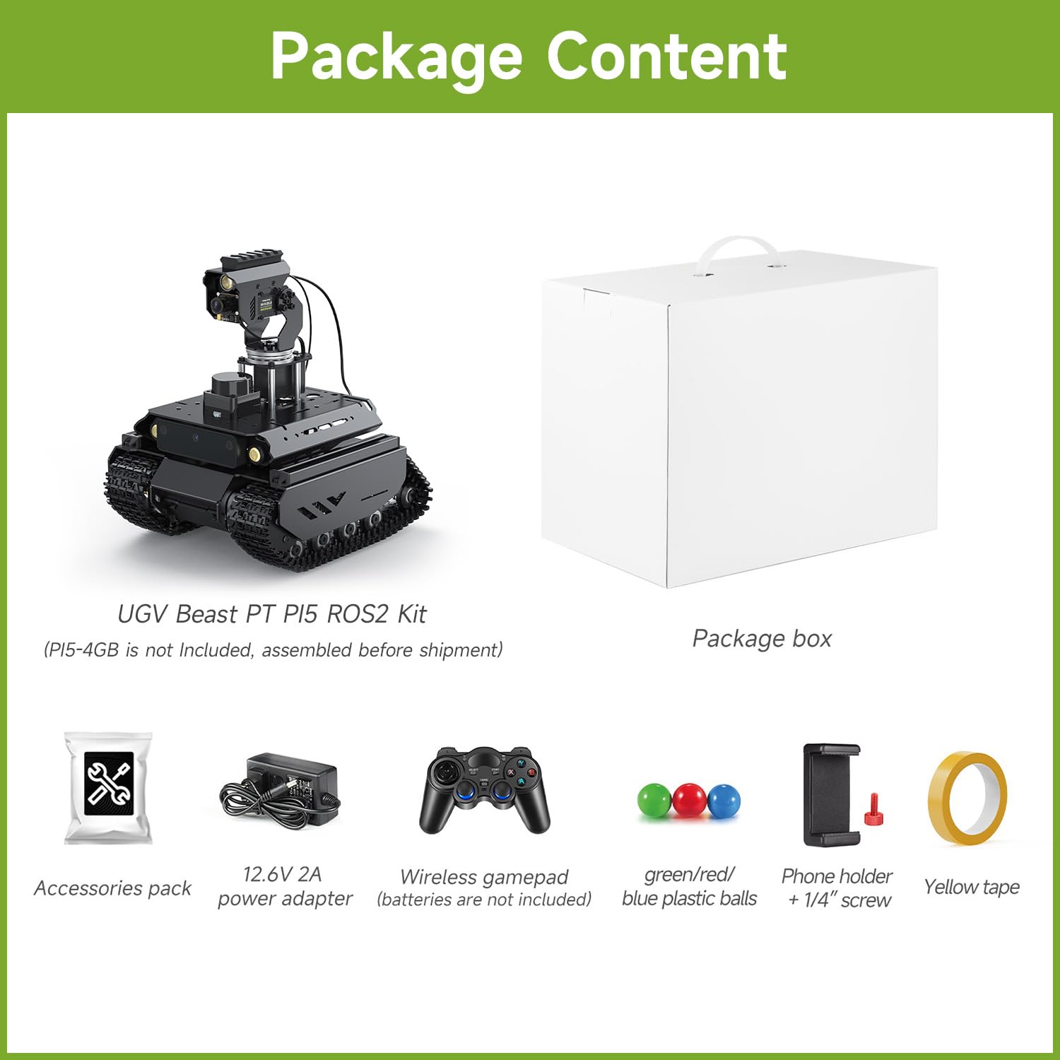 Waveshare UGV Beast ROS 2 Open-Source Off-Road Tracked AI Robot