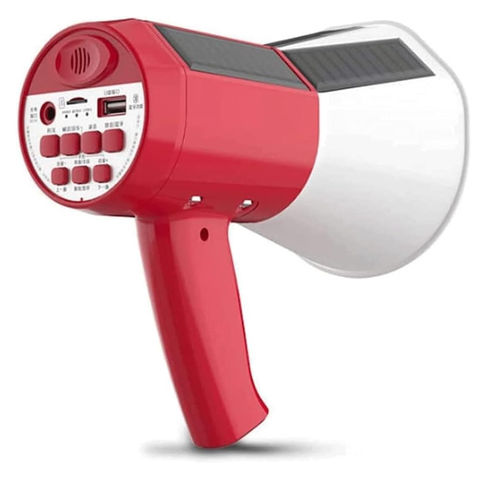 Megáfono, Megáfono, Megáfonos Portátiles Rango de Velocidad y Características Megáfono de Mano USB Alimentado por Energía Solar Altavoz Megá
