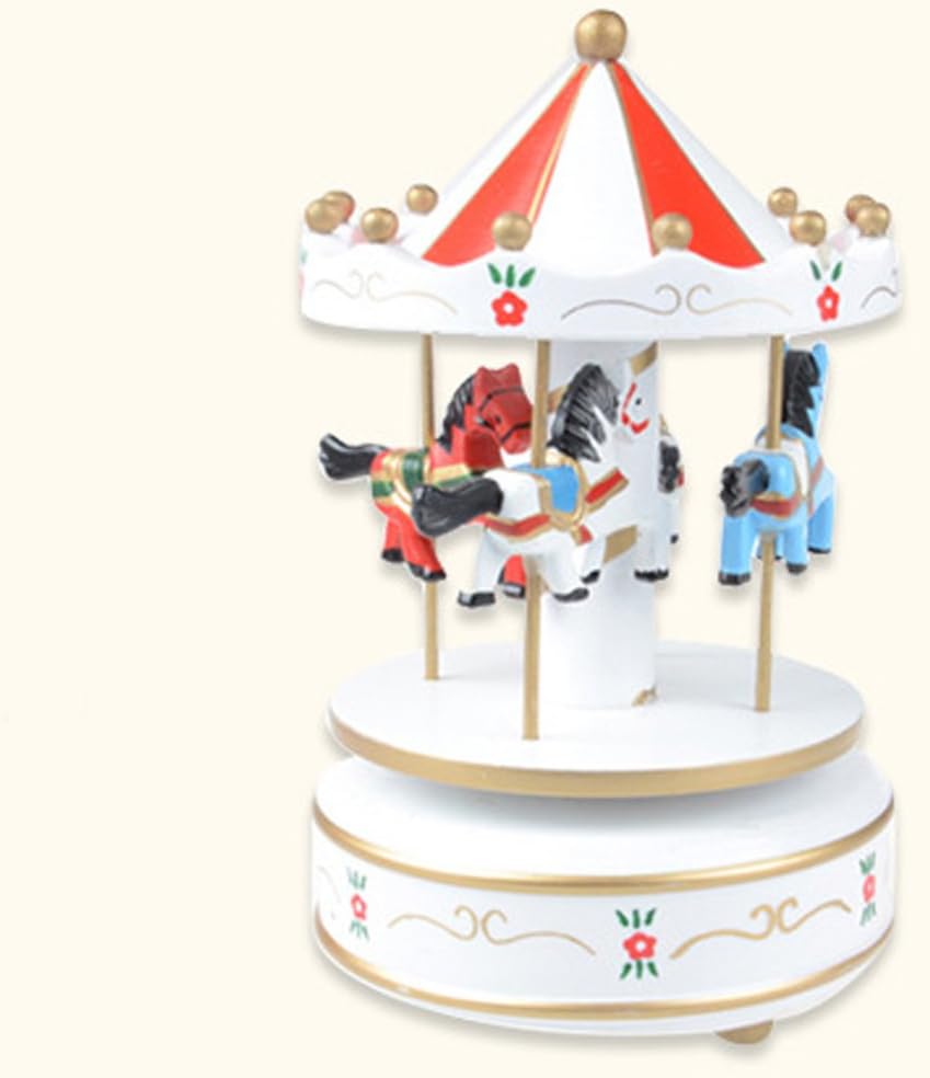Amazon オルゴール 木製 メリーゴーランド カルーセル 子供 おもちゃ オルゴール おもちゃ