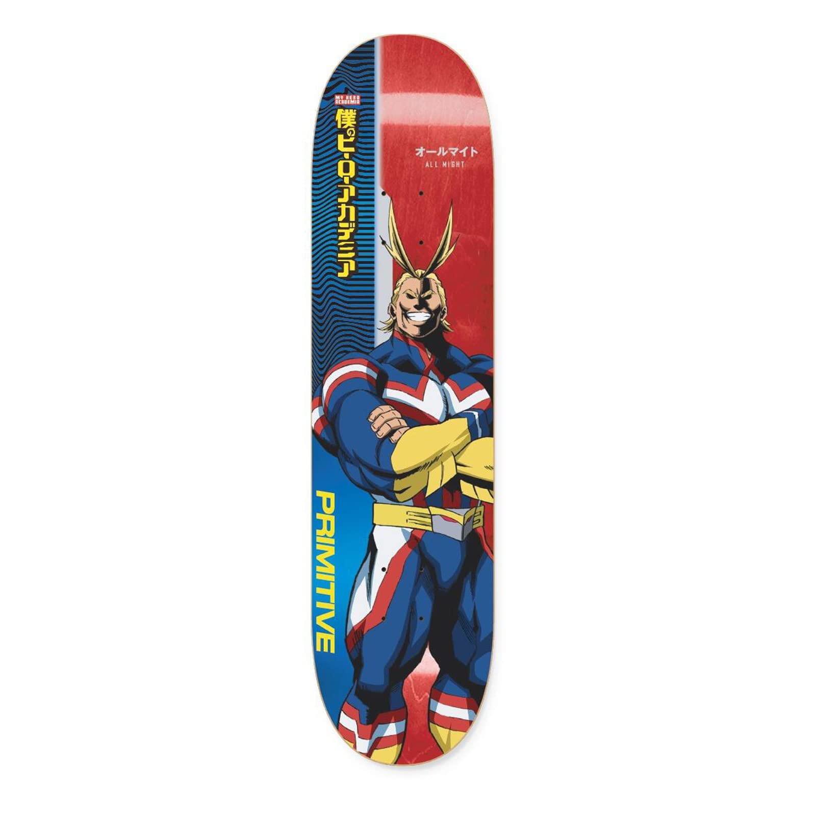 Primitive Skateboarding Men's x My Hero Academia All Might Red Skateboard Deck 8