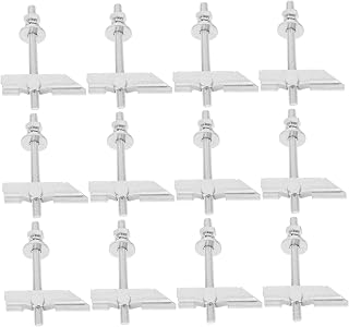 SOESFOUFU 12pcs Heavy Duty Steel Toggle Bolts & Wing Nuts - Versatile Wall Anchors for Drywall, Brick, Ceiling Hanging