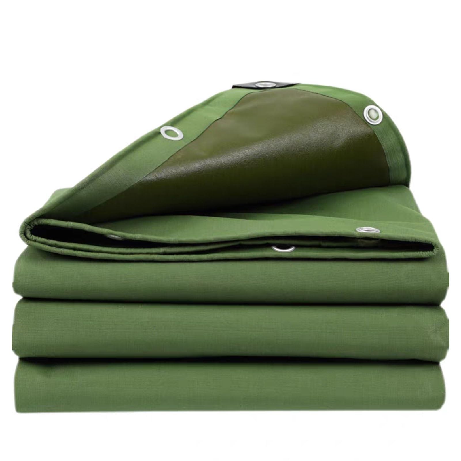 Tarpaulin Heavy Duty Tarp Sheet Cover, Canvas Tarpaulin Multipurpose Outdoor Cover Green Multiple Sizes(1x5m)