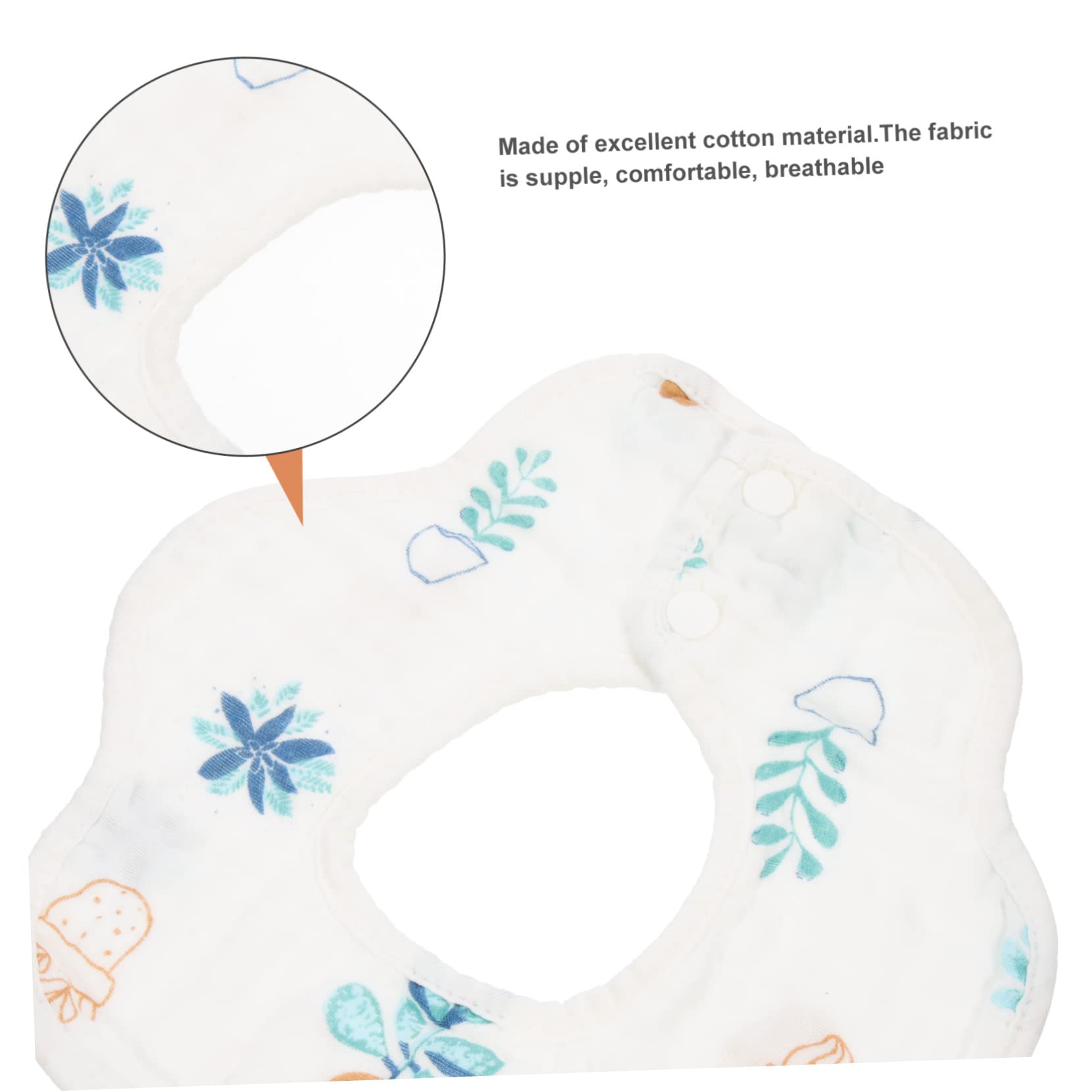 Abaodam Lot De 3 Bavoirs En Coton Pour Bébé Absorbants Et Robustes Rotatifs Pour Nouveau-nés Et Tout-petits 4 Pièces X 3