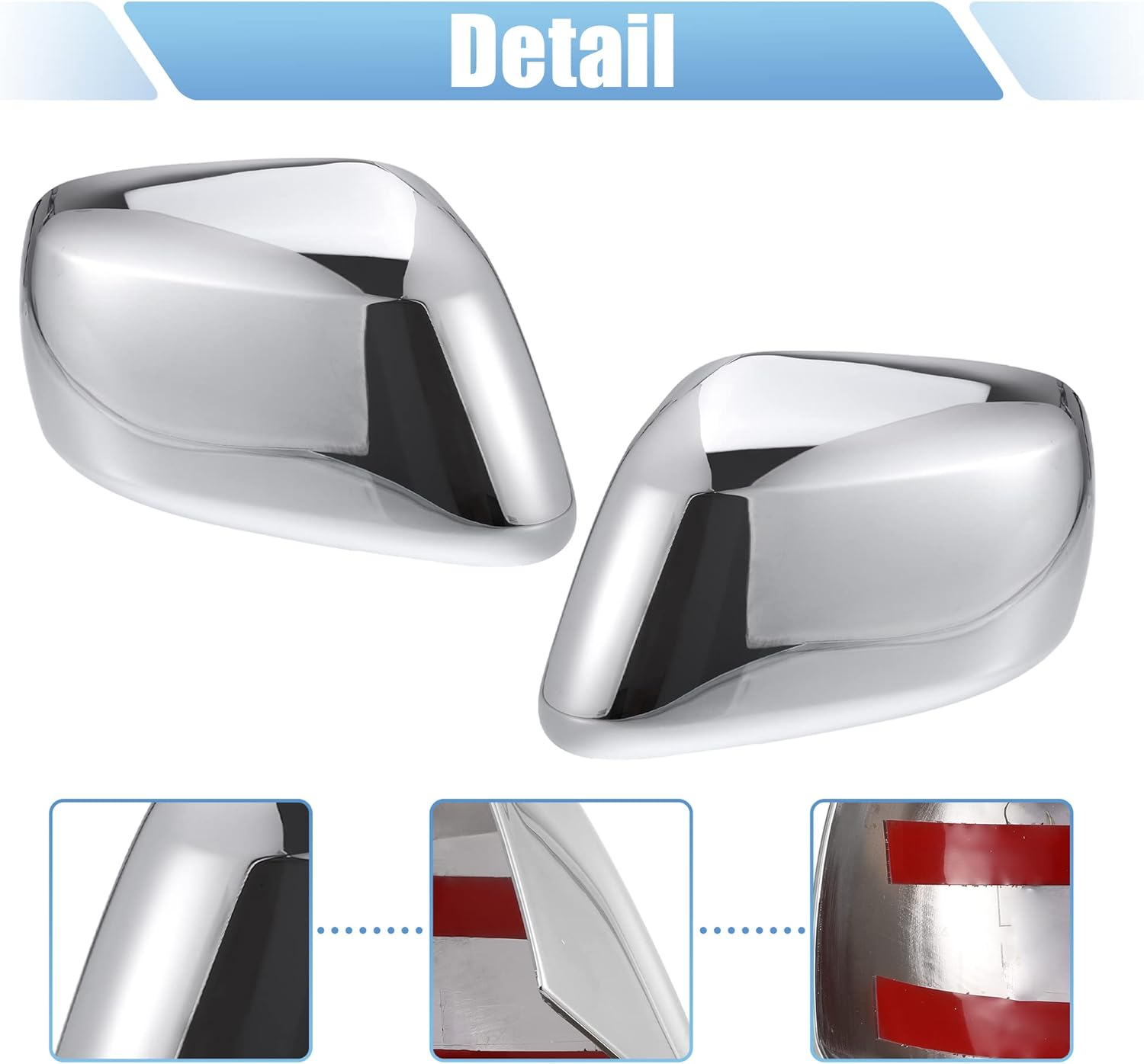 X AUTOHAUX 1 Pair Car Exterior Chrome Plated Full Mirror Cover Covers Cap Overlay for Nissan Frontier for Nissan Pathfinder for Nissan Xterra 2005-2015