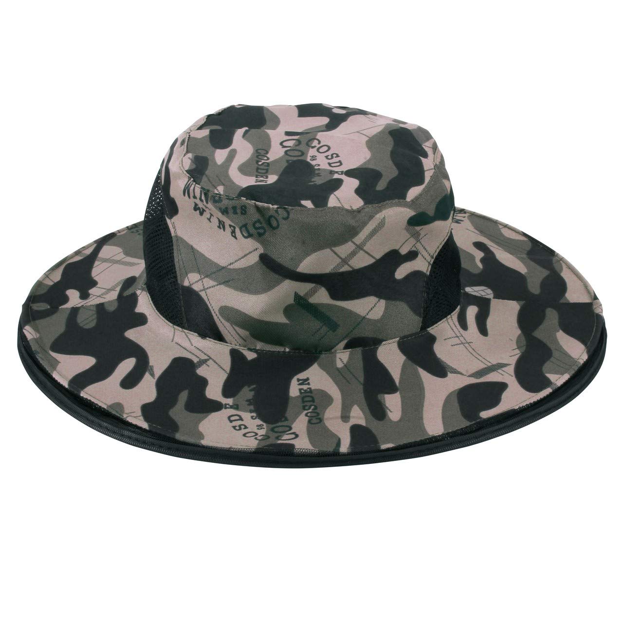 Sombrero de red de cabeza de mosquito con malla extraíble oculta, diseño para pesca al aire libre jardinería, gris Camouflage 2