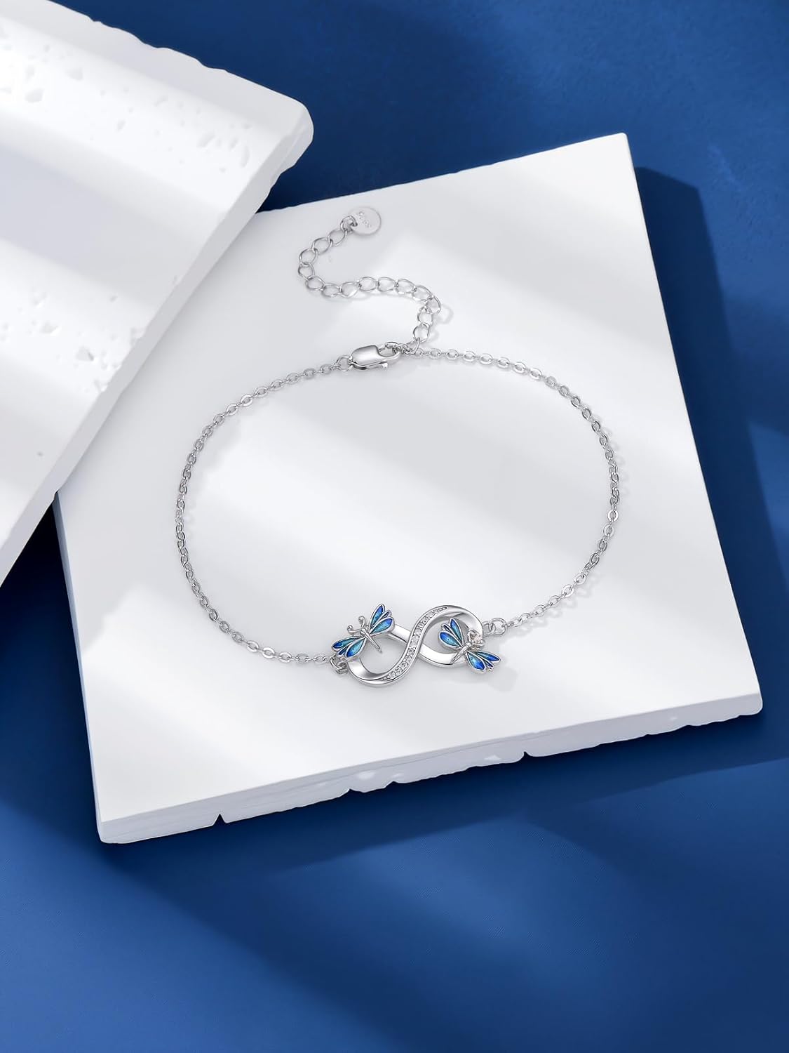 Dorunmo Turtle/Bee Sunflower/Dragonfly Bracelet 925 Sterling Silver Infinity Bracelet Mother’s Day Birthday Jewelry Gifts for Women Wife Girlfriend Mom Her - Image 4