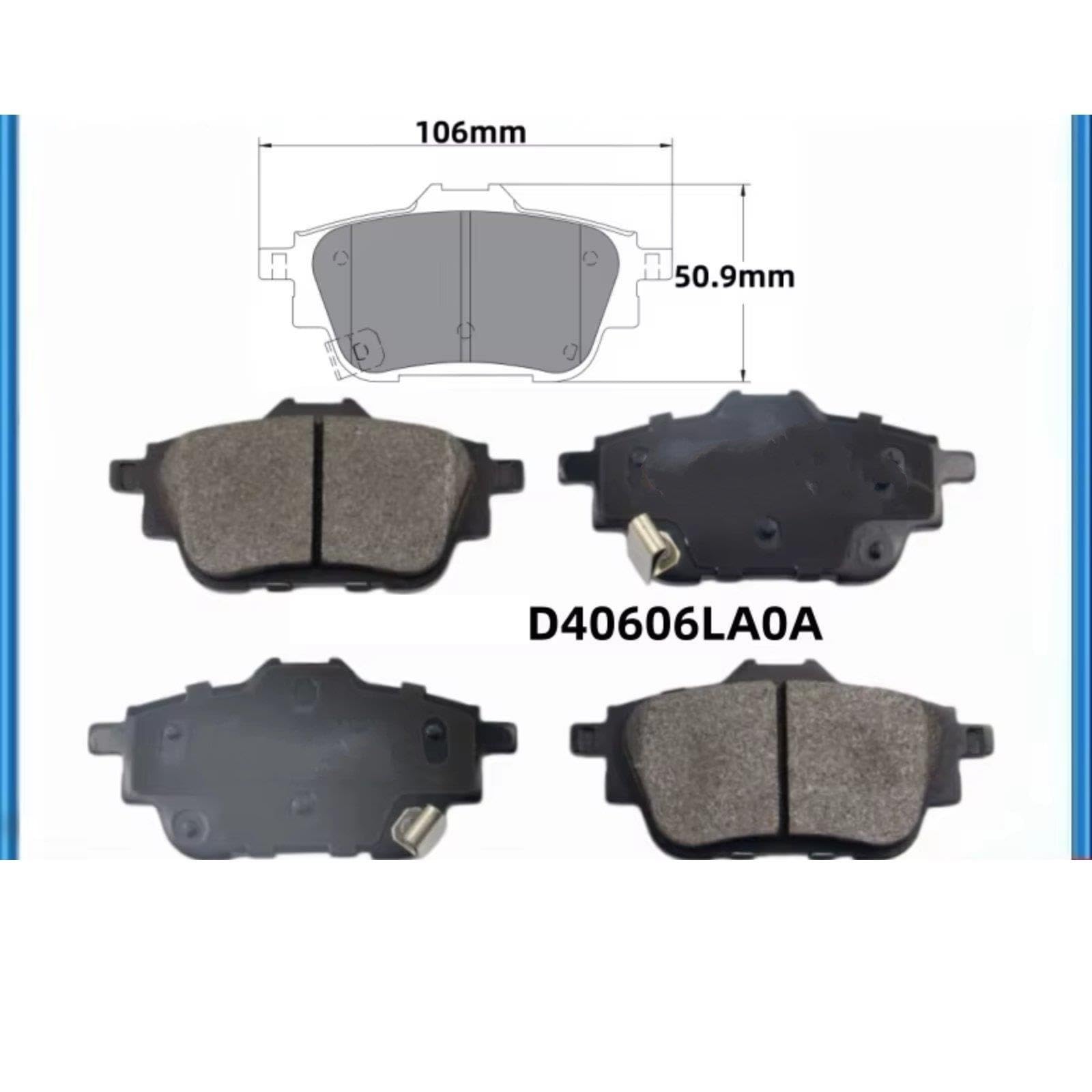 Pastillas Freno Traseras 08037 Para Nissan Para Sentra VIII B18X B18