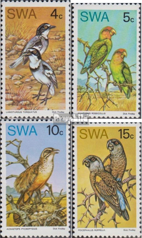 Namibia - Southwest 392-395 (Complete.Issue.) FDC 1974 Locals Birds (Stamps for Collectors) Birds