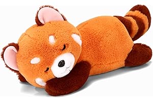 Cute Stuffed Animal Panda Rojo Plush, 13.7" Red Panda Pillow