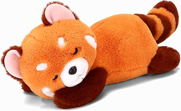 Red Panda Stuffed Animal Pillow - Cute Plush Toy Plushie Gift for Girlfriend Kids Birthday - 13.7" Panda Pillow