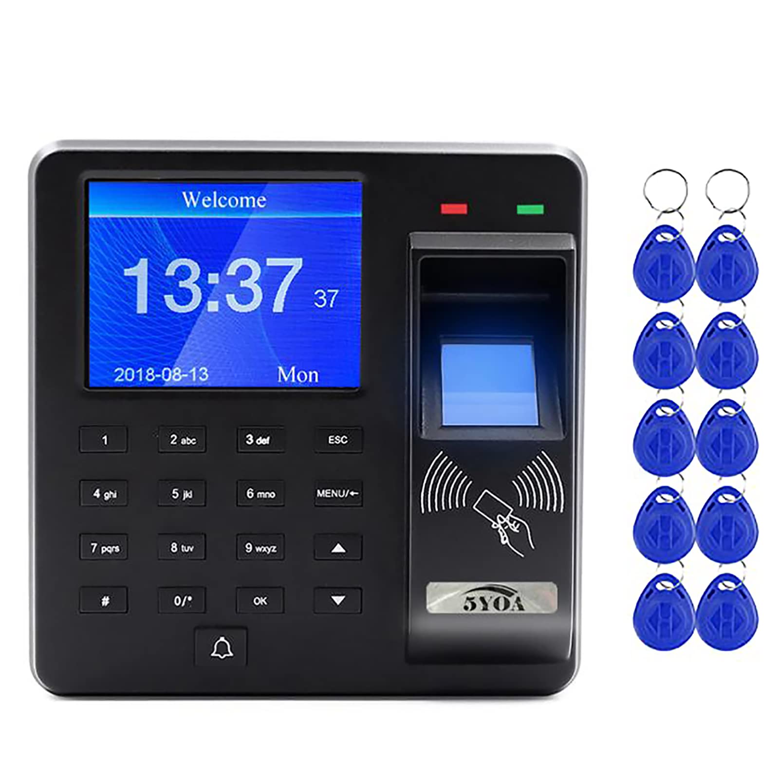Buy TEHONGMAI Time Clocks for Employees Small Business with Finger Scan