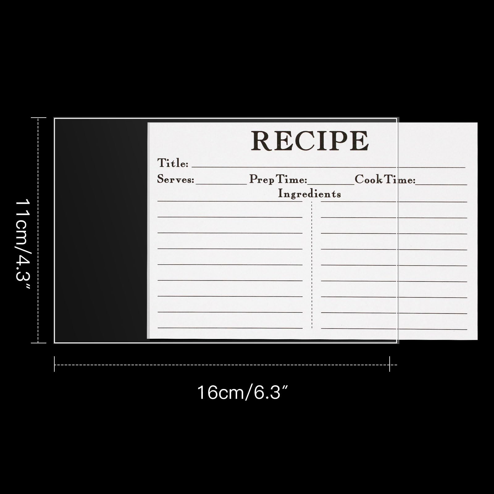 HVSWLY 100PCS Recipe Card Protectors - 4x6 Waterproof Clear Covers, Plastic Sleeves for Cards, Protect Your Recipes From Kitchen Messes - Image 2