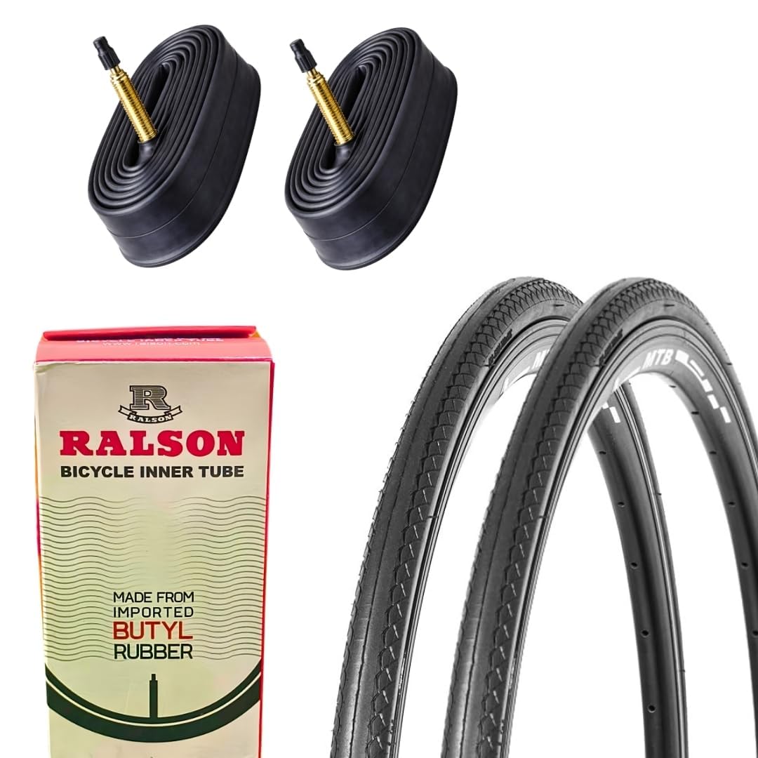Ralson 700×25C Tyre & Tube Combo Pair | Set of 2 Tyres & 2 Tubes for Road, Hybrid & City Bicycles (Size-700 * 25)-image-18