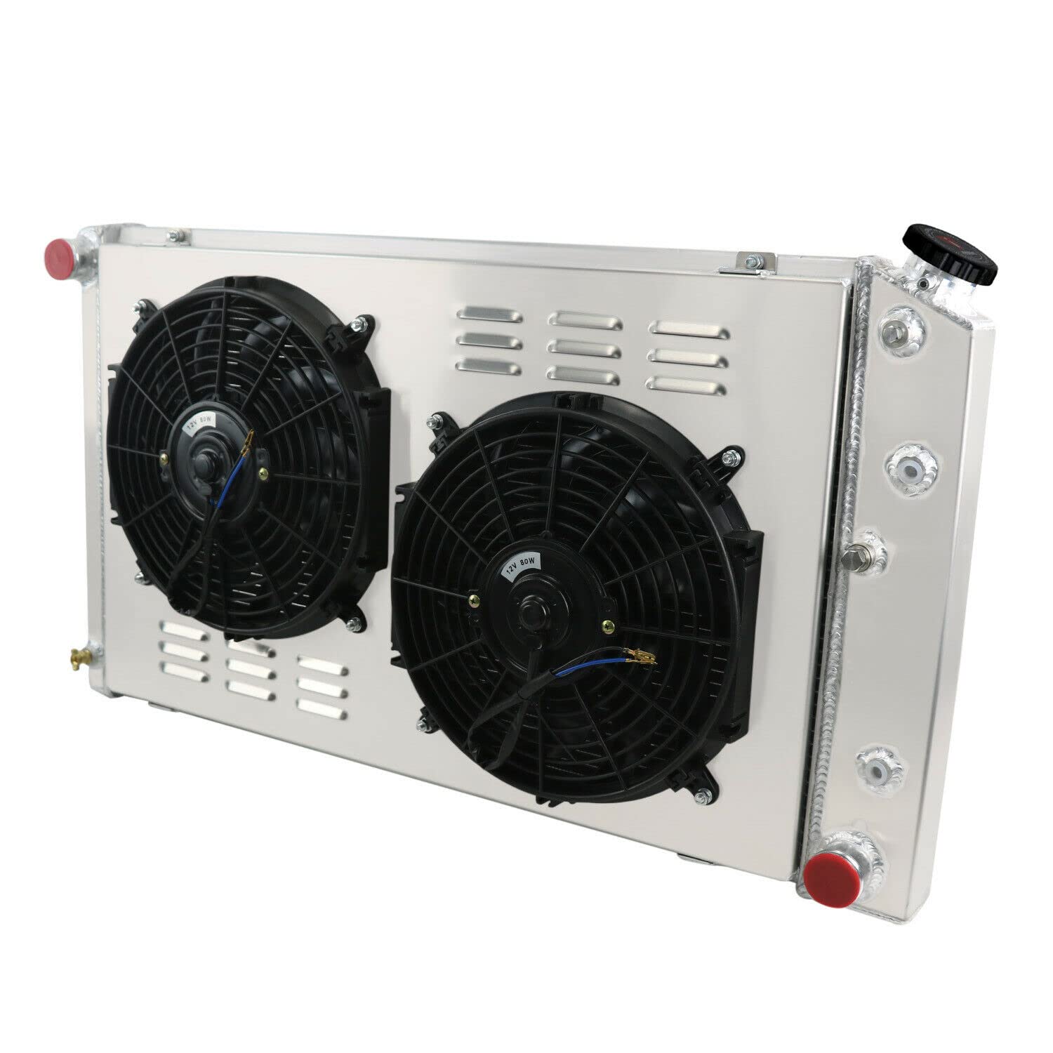 Buy OzCoolingParts 3 Row Core Aluminum Radiator + 2 x 12" Fan w/Louver