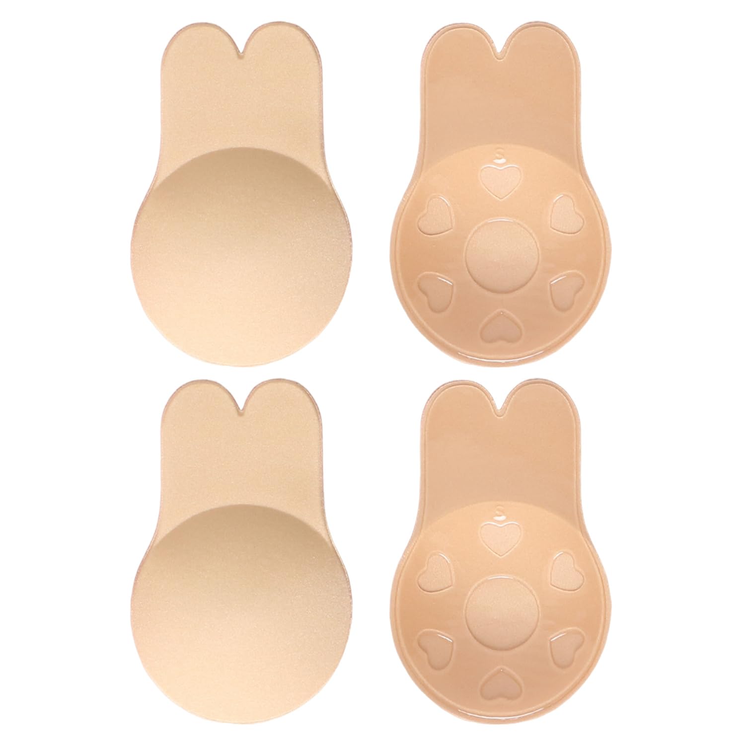 Ubsiuh Unisex Skin Color 2 Pairs Of Invisible Lifting Bras, Strapless Underwear, Soft Silicone Chest Stickers, Suitable For Halter Dresses.