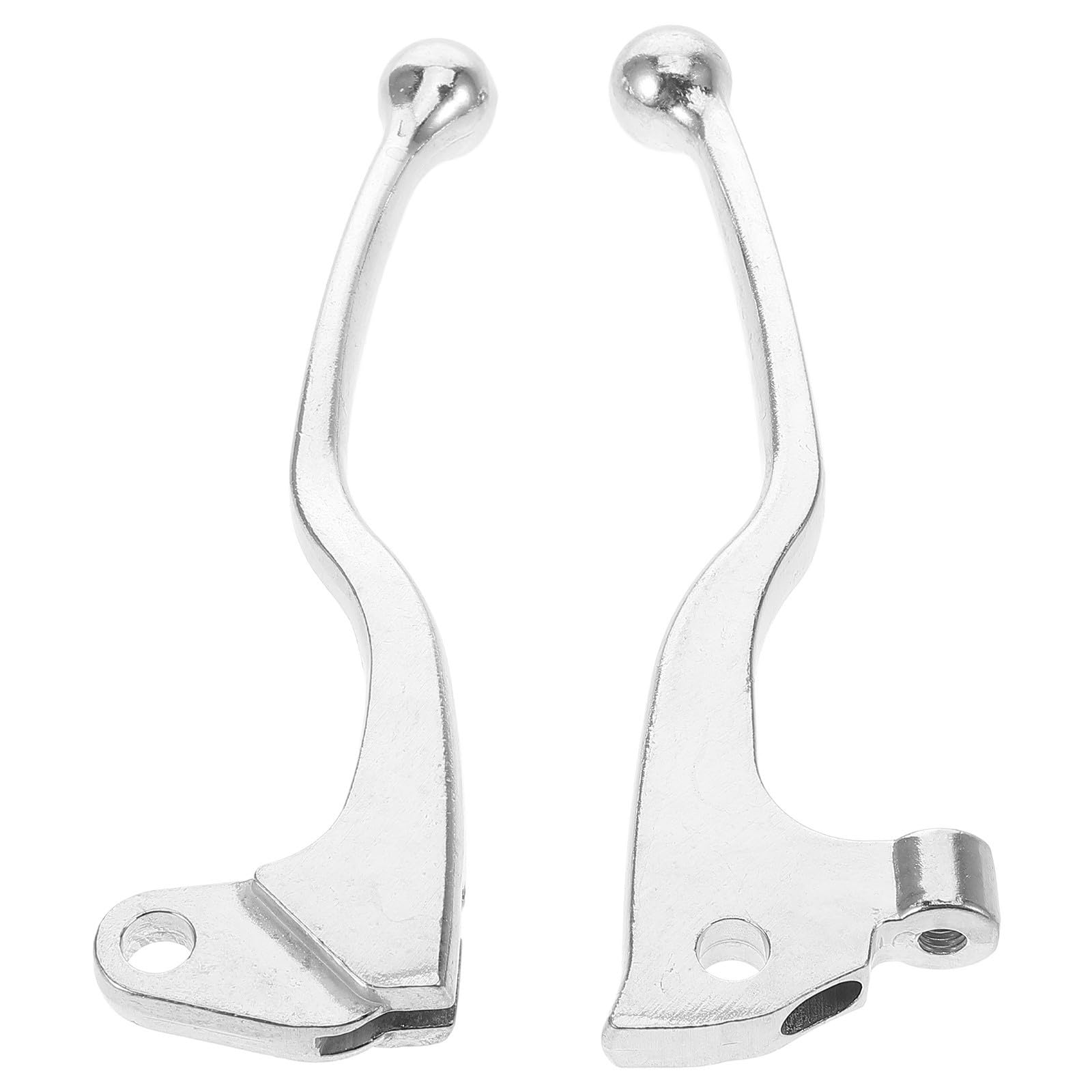 Palanca de freno ergonómica de aluminio para motocicleta par de manetas plata