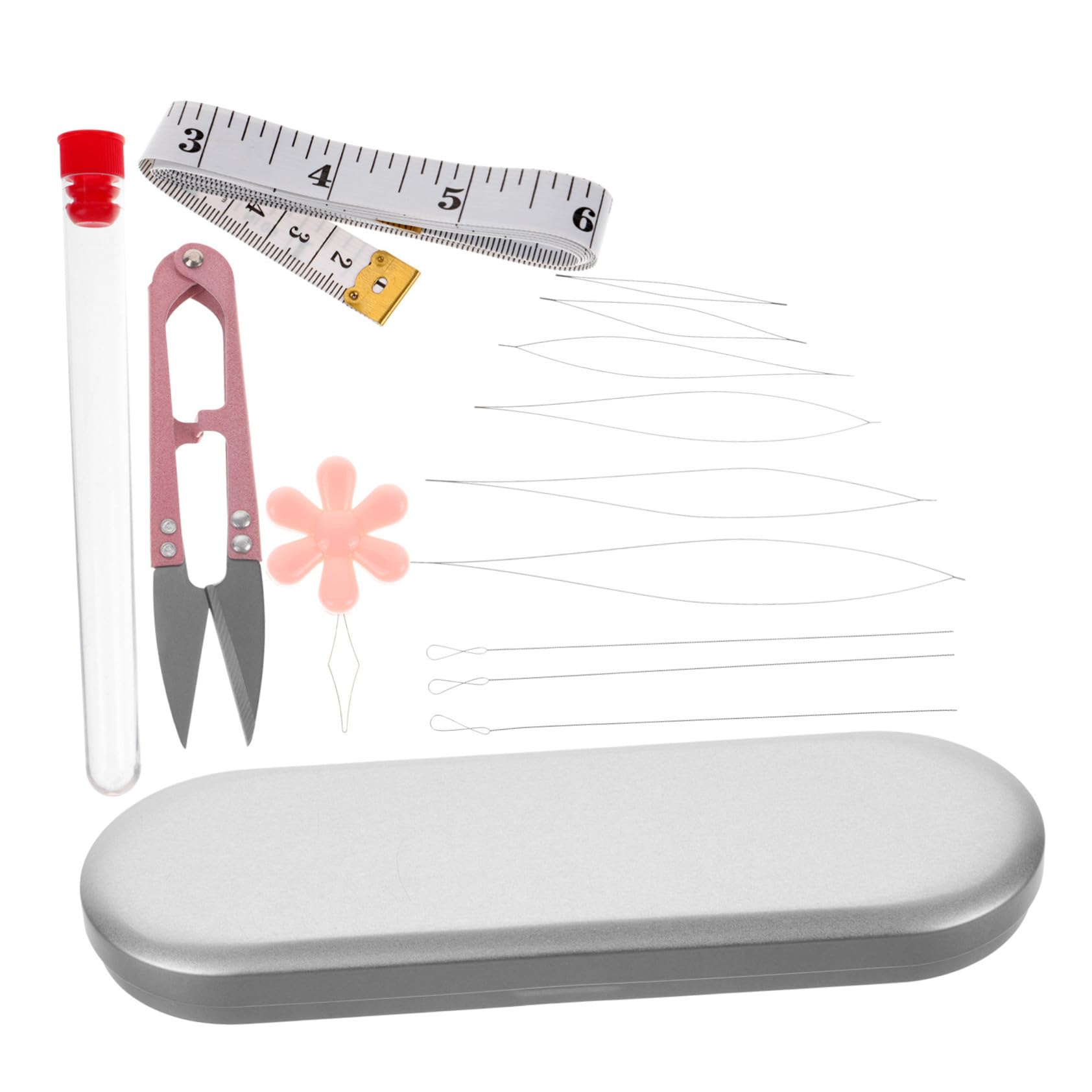 ERINGOGO Jewelry Tools Beading Needles Set Soft Tape Thimble Steel Needles for Small Eye