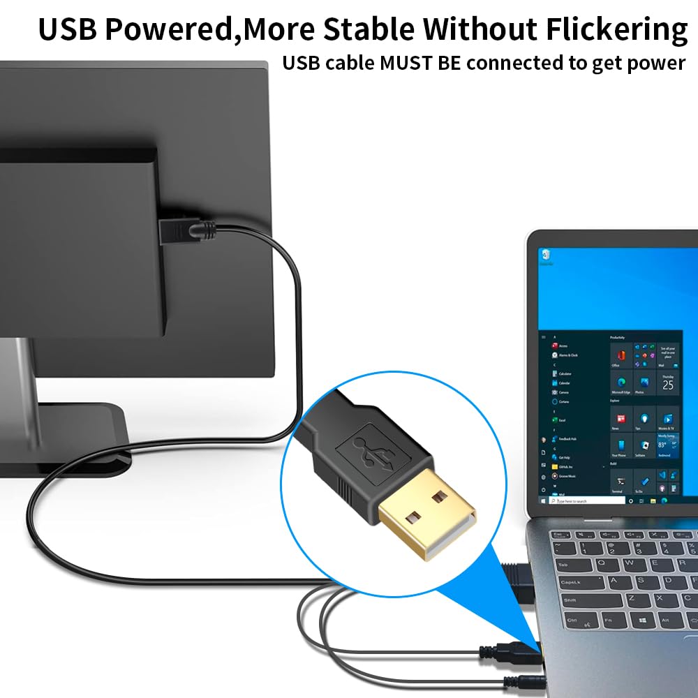 Cavo da VGA (sorgente) a HDMI (Display) da 7,6 m con audio, VGA a HDMI, cavo convertitore compatibile con computer / proiettore / laptop a monitor/TV/desktop