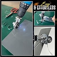 Vista 4 de Accesorio para taladro de metal – Nuevas tijeras eléctricas, cortador de placas de bricolaje, seguro y duradero para corte de metal, fácil de usar