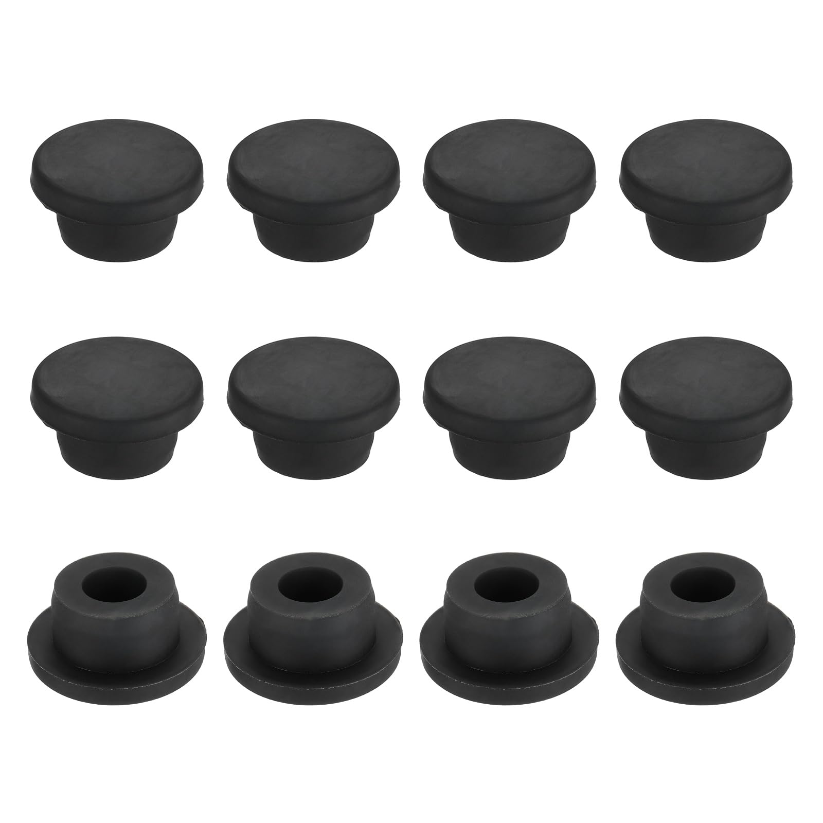 Bouchon en caoutchouc noir 20mm pour masquer et protéger les trous de tuyau